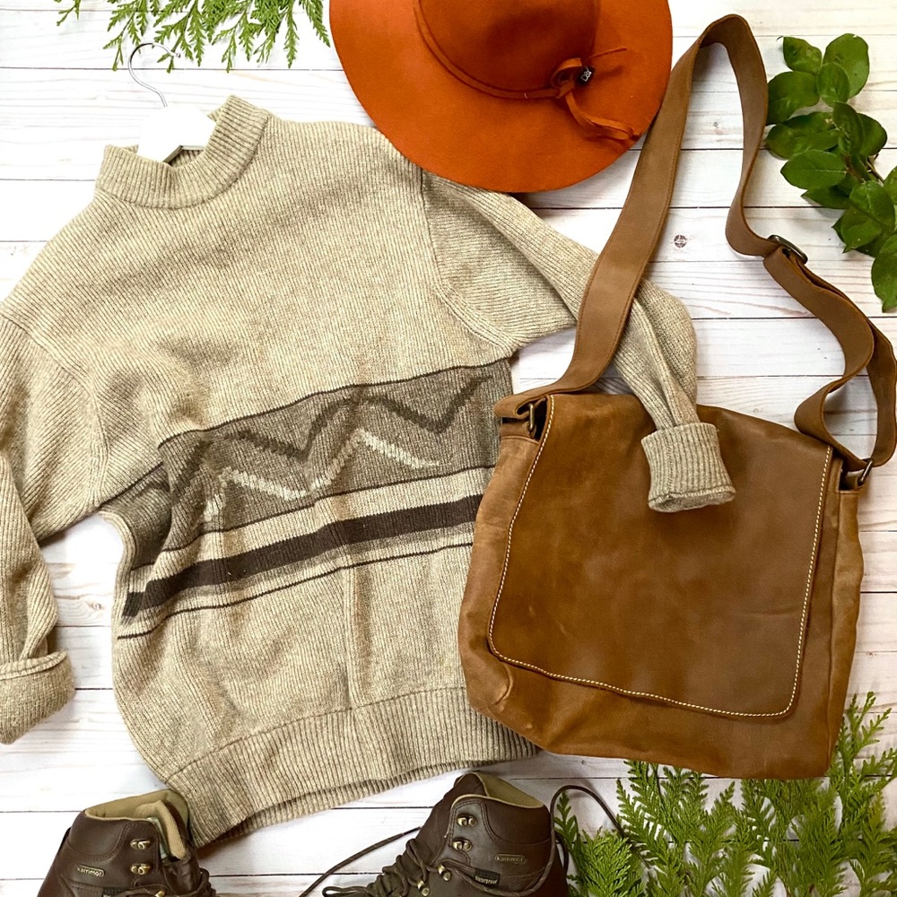 Vintage wool blend slouchy sweater